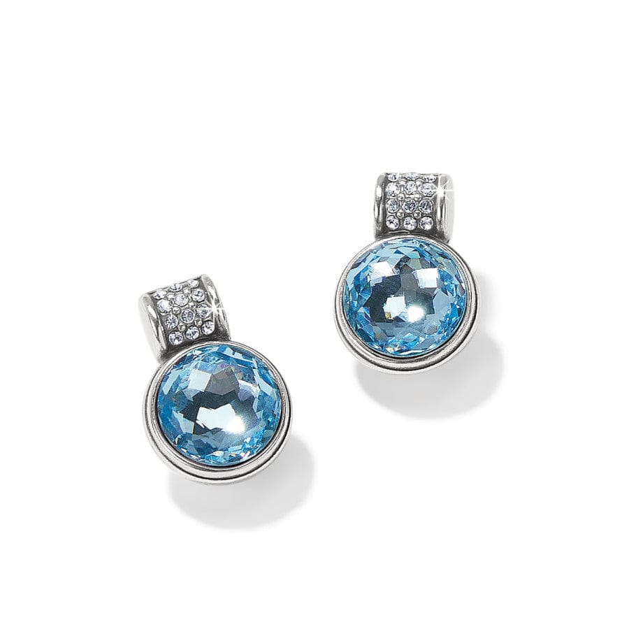 Brighton silver and blue topaz post 2024 earrings