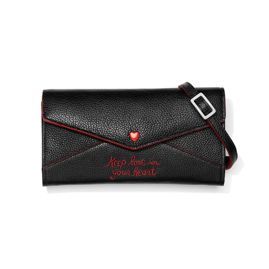 Embroidered Heart Wallet