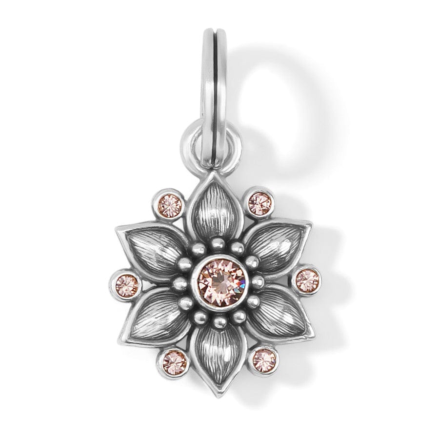 Silver Open Flower Charms Necklace