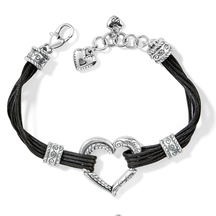 Heart shaped Supple Bracelet, Silver