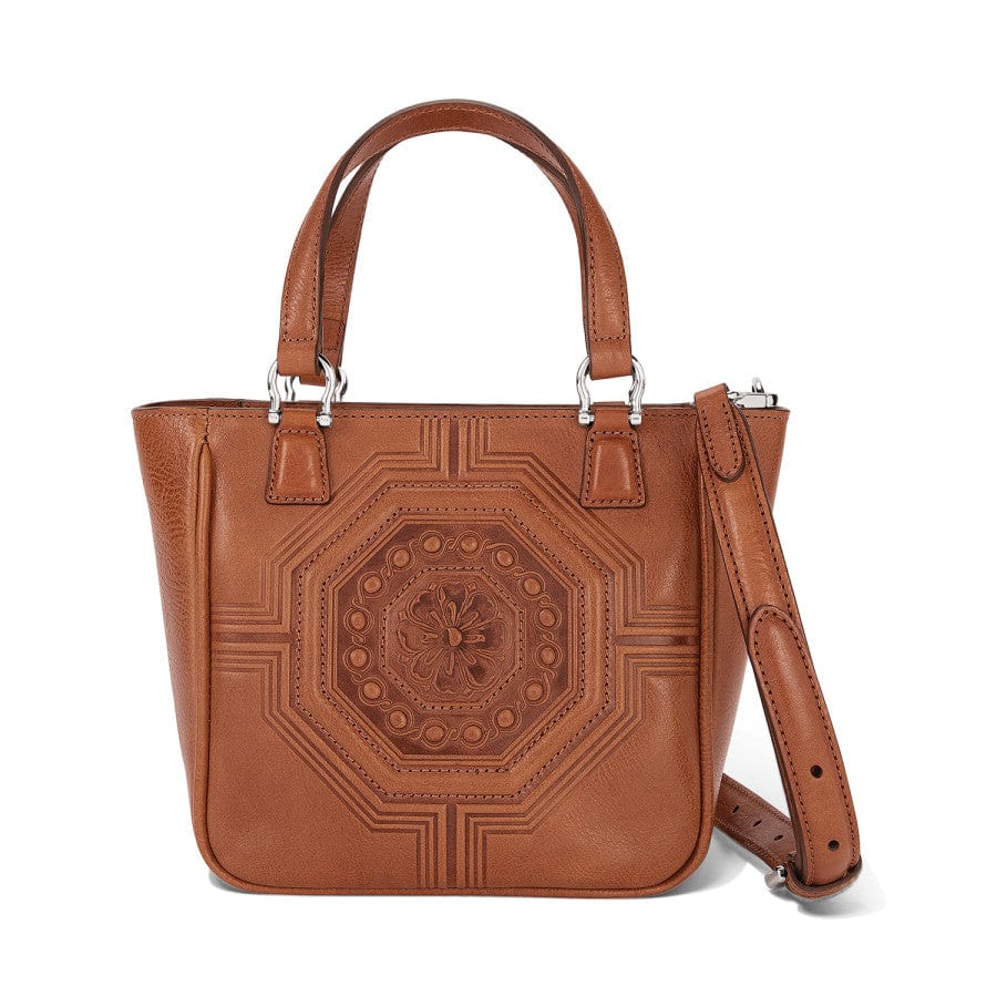 Tan Leather-Look Cross Body Bag