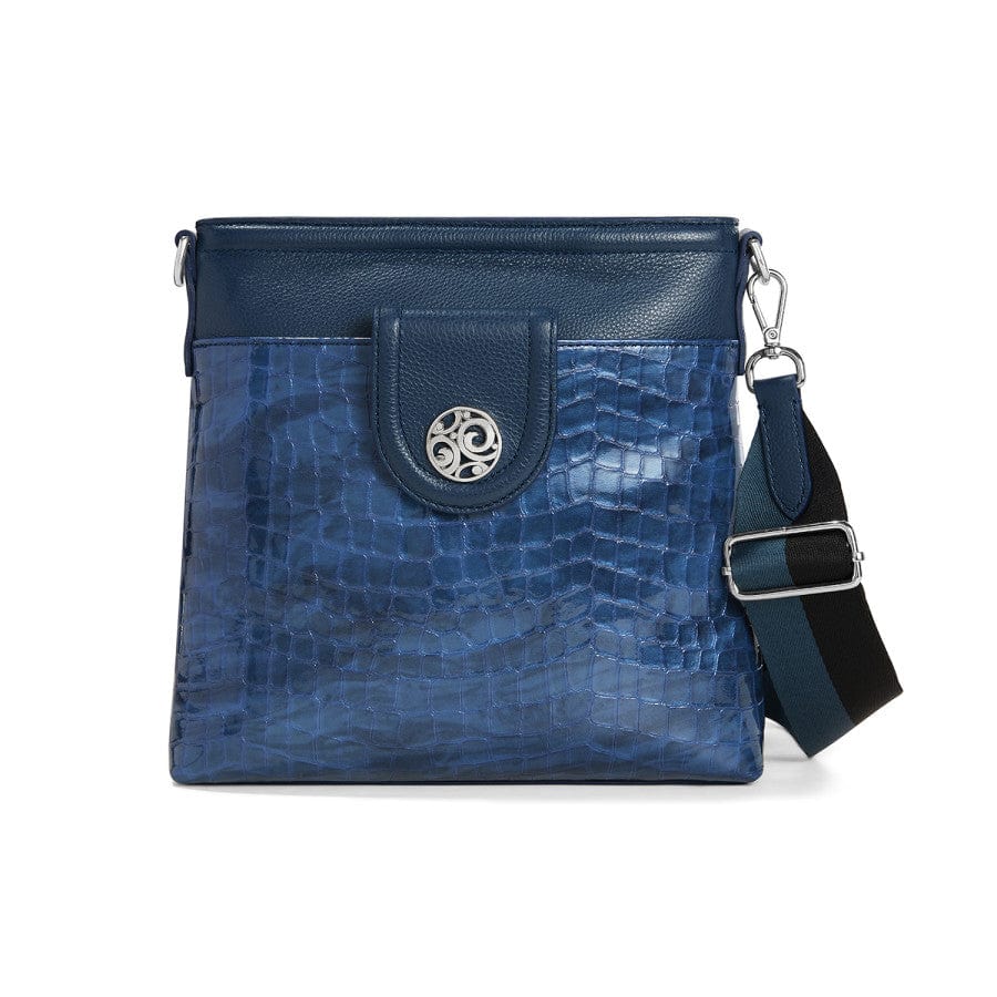 Giani Bernini Blue Leather Crossbody Handbag Purse