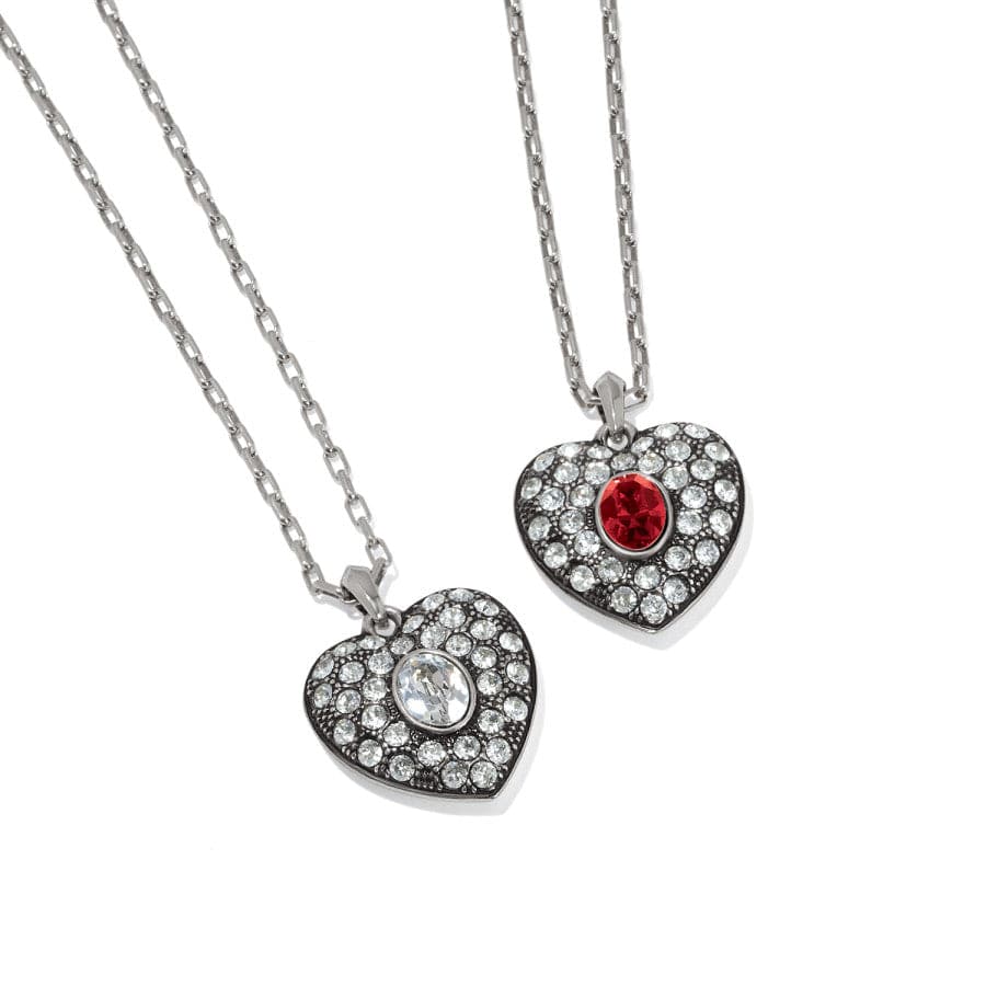 Adela Heart Mini Necklace silver-siam 4