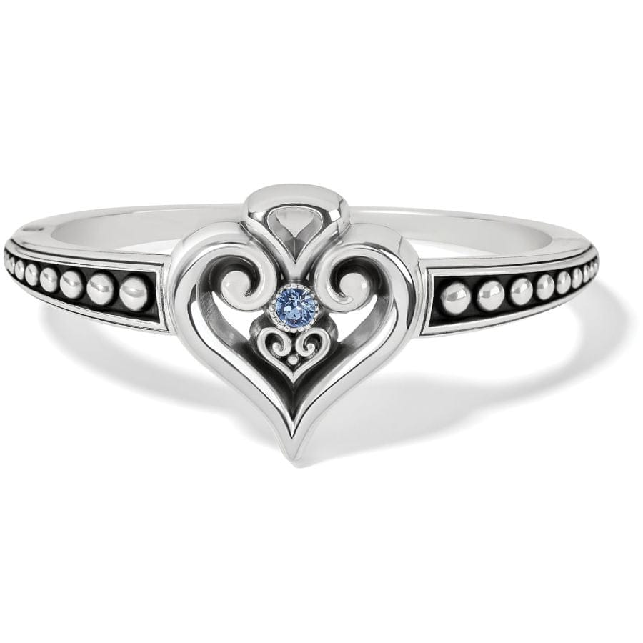 Alcazar Heart Glint Hinged Bangle silver-light-sapphire 4