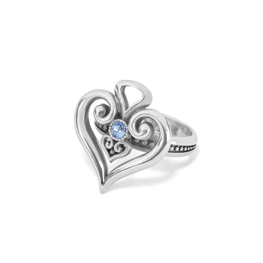 Alcazar Heart Glint Ring silver-light-sapphire 2