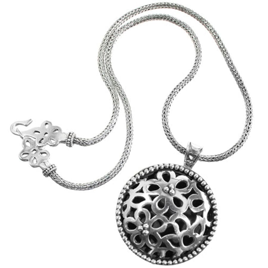 Bali Lacy Daisy Pendant Necklace silver 2