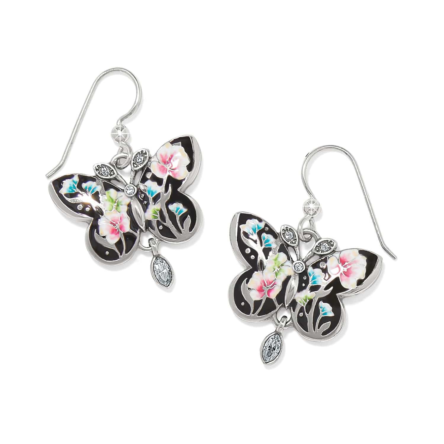 Botanique Butterfly French Wire Earrings silver-multi 1