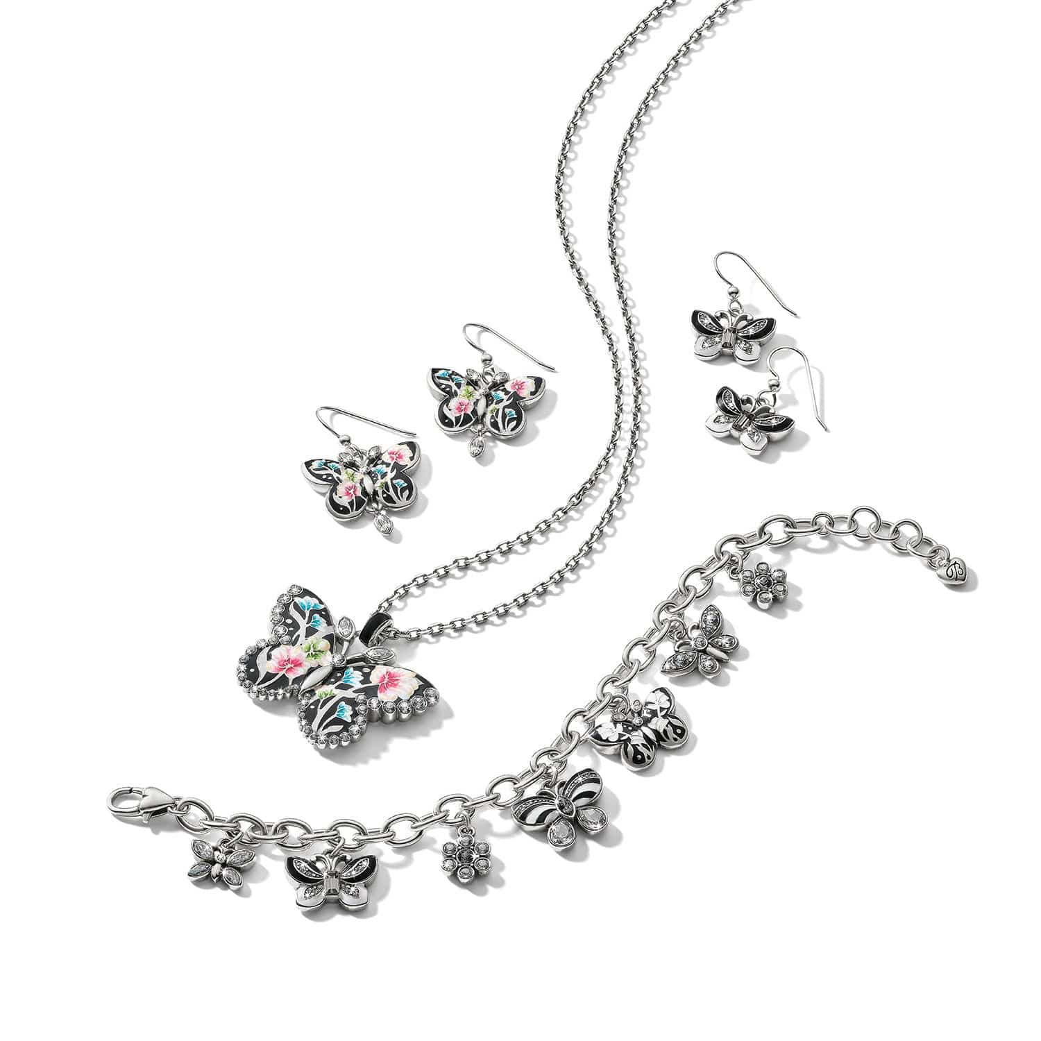 Botanique Butterfly Necklace silver-multi 4