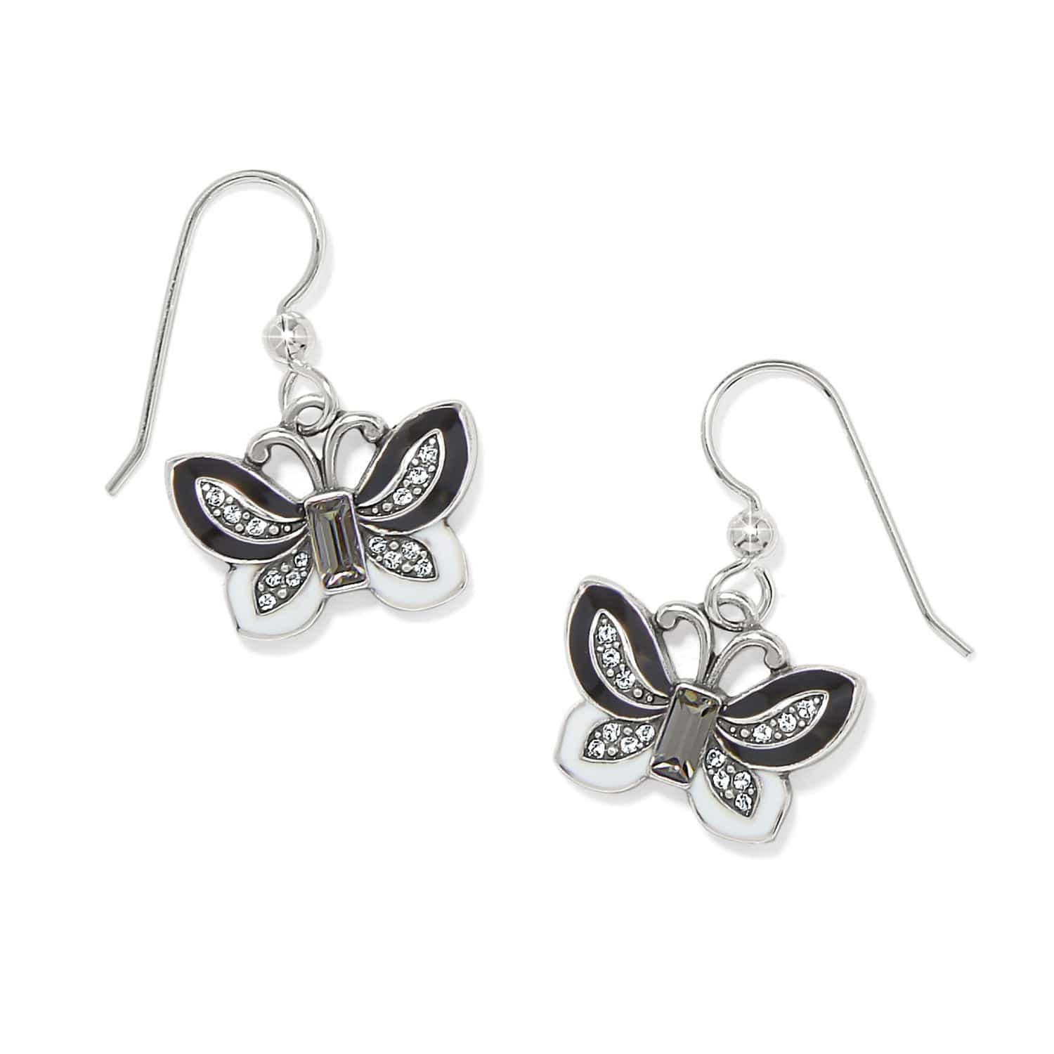 Botanique Garden French Wire Earrings silver-black 1