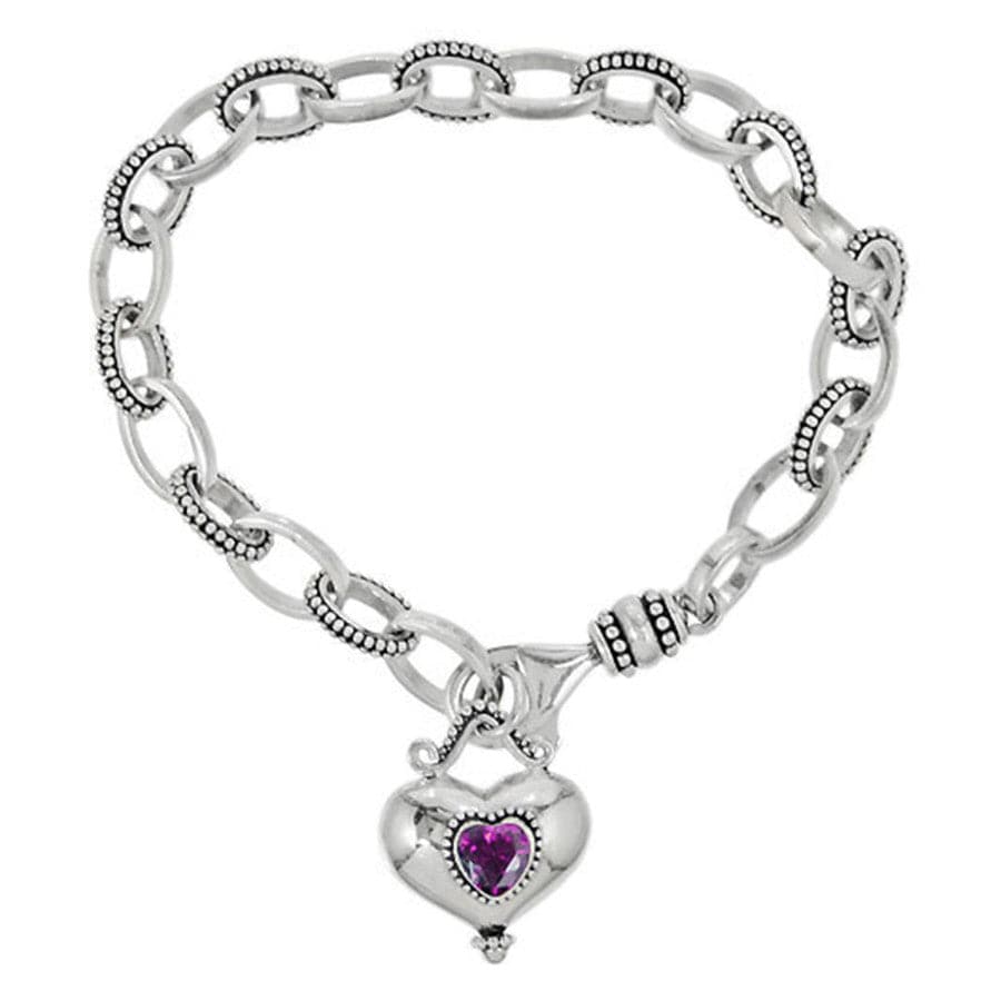 Buddha Alexandrite Heart Bracelet silver-purple 1