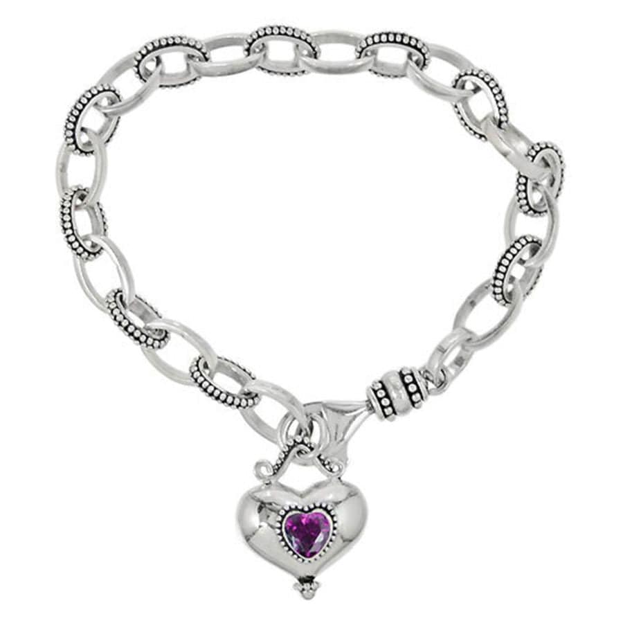 Buddha Alexandrite Heart Bracelet silver-purple 2