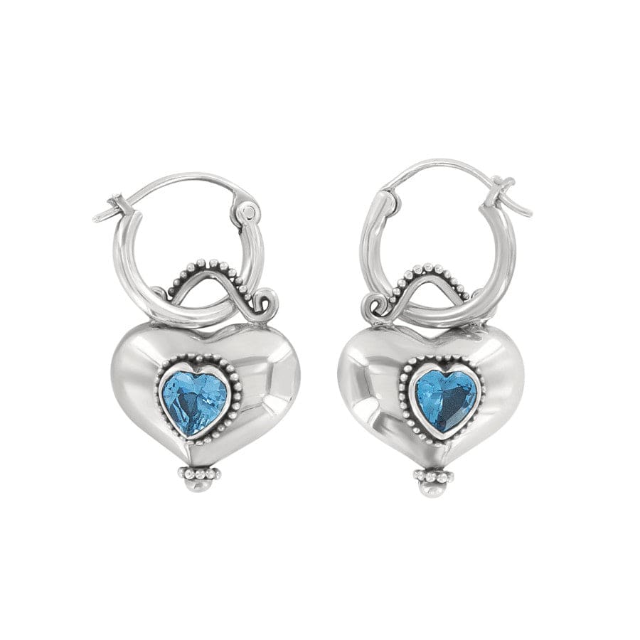 Buddha Aqua Heart Reversible Earrings silver-aqua 1