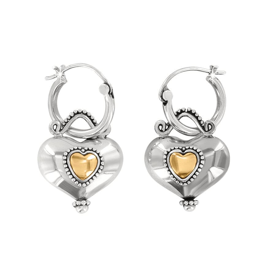 Buddha Aqua Heart Reversible Earrings silver-aqua 2