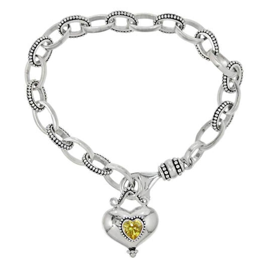 Buddha Gold Heart Bracelet silver-yellow 2