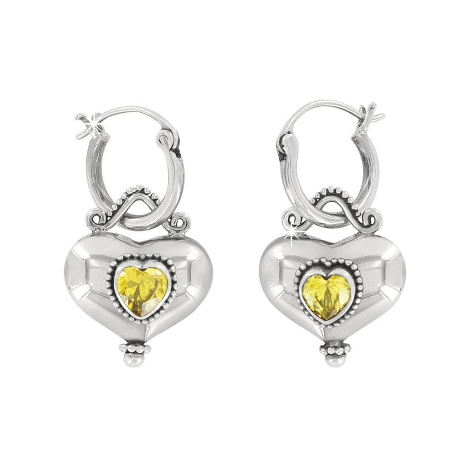 Buddha Gold Heart Reversible Earrings