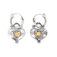 Buddha Gold Heart Reversible Earrings