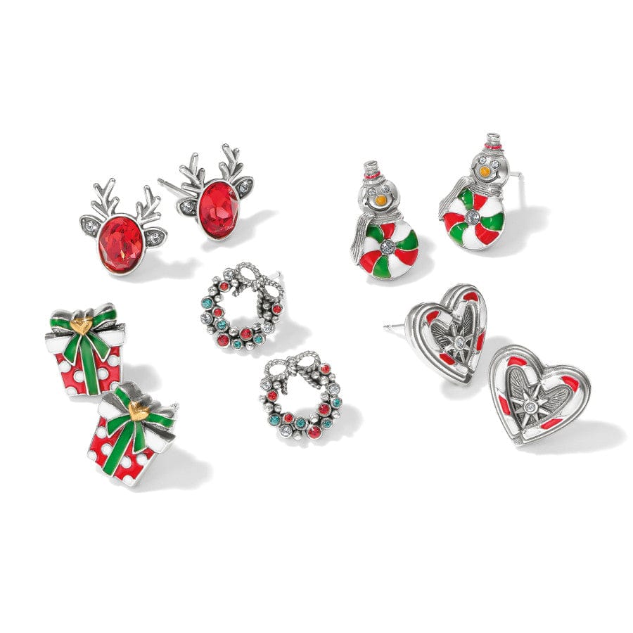 Candycane Sweetheart Post Earrings silver-multi 2