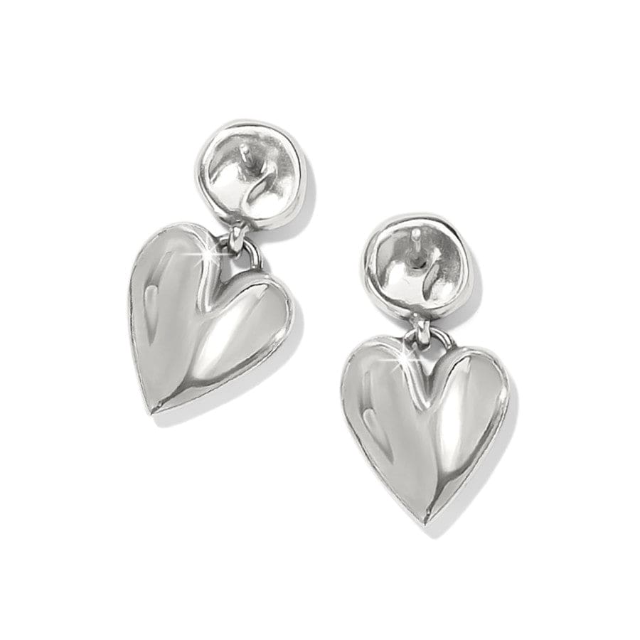 Cascade Heart Post Earrings silver-gold 2