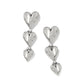 Cascade Heart Trio Post Drop Earrings