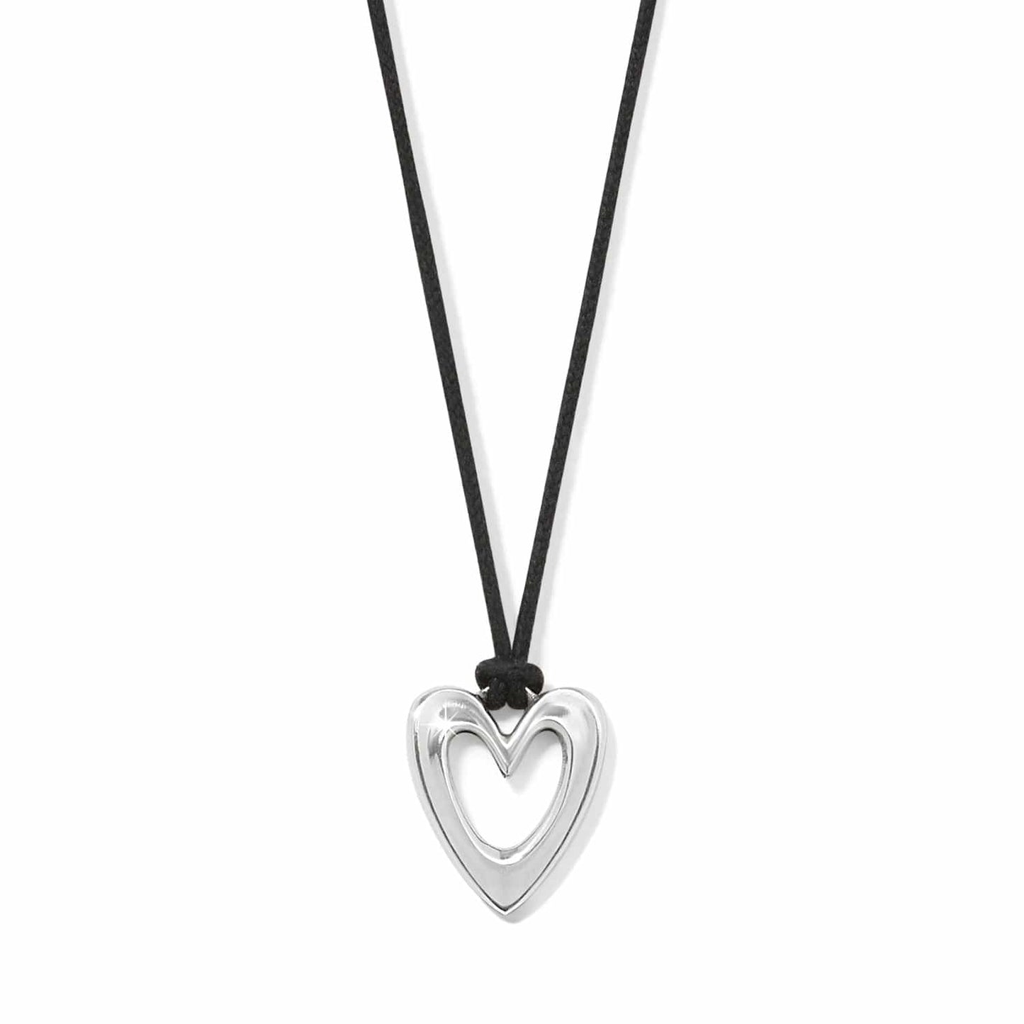 Cascade Open Heart Petite Cord Necklace