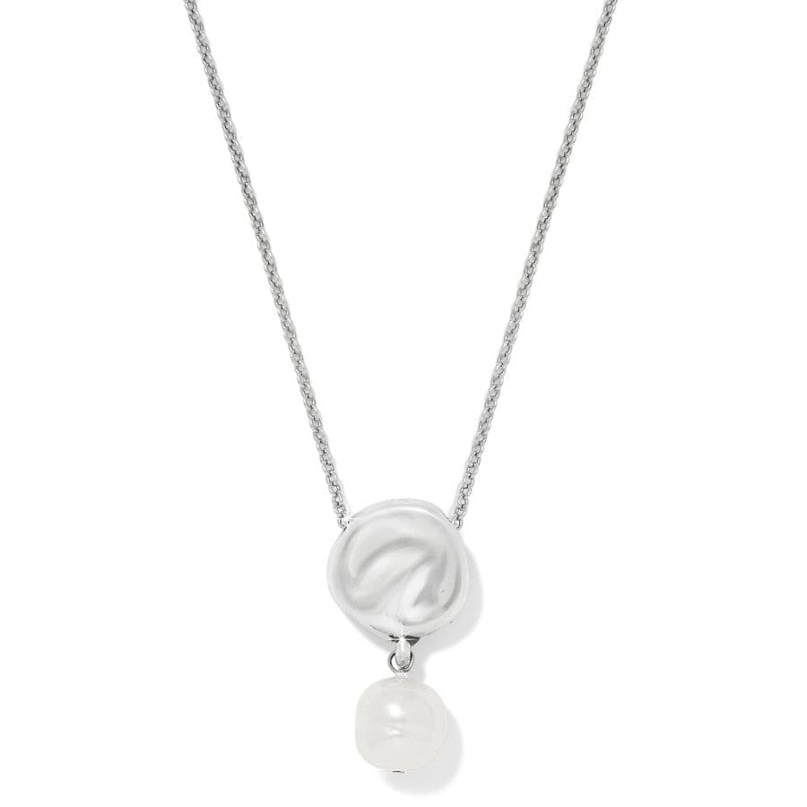 Cascade Round Pearl Necklace silver-pearl 2