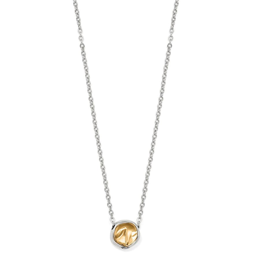 Cascade Round Petite Necklace silver-gold 1