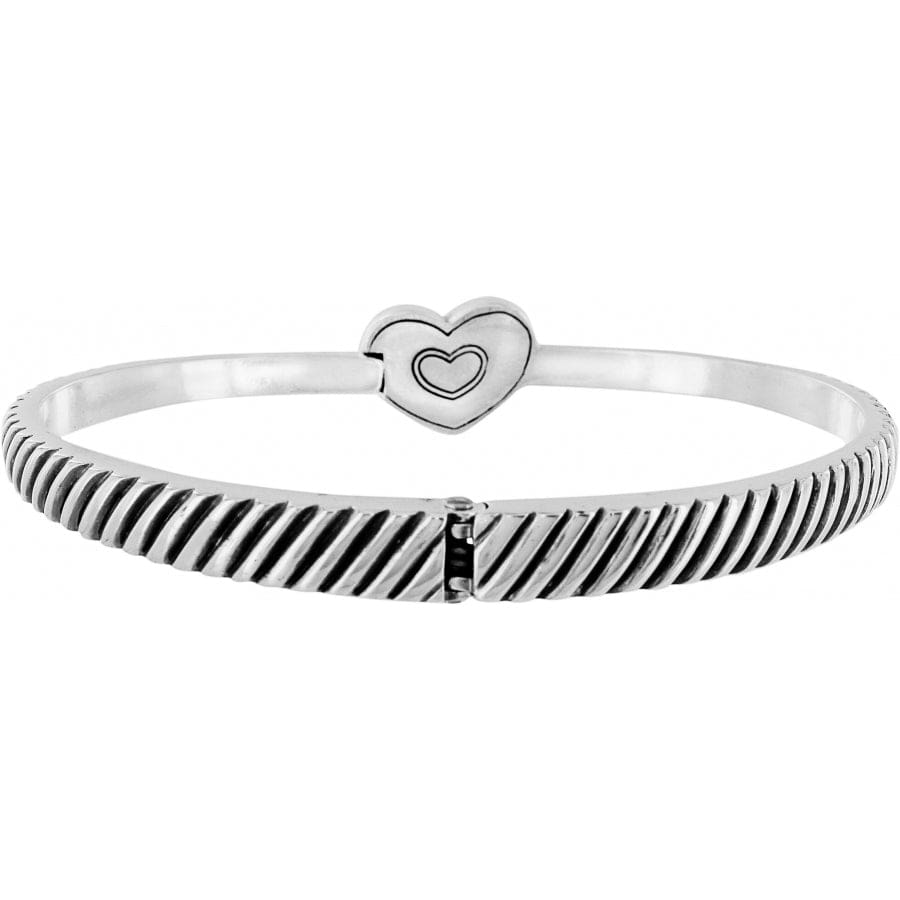 Celestia Heart Hinged Bangle silver 8