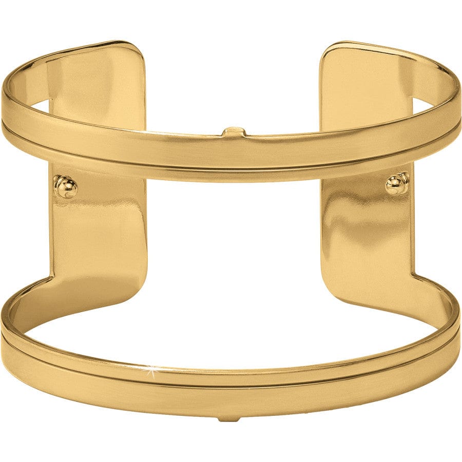 Christo New Delhi-Mandela Wide Cuff  Bracelet Set gold-white 5