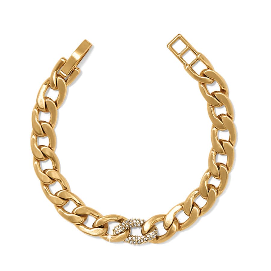 Cleo Pave Link Bracelet gold 1