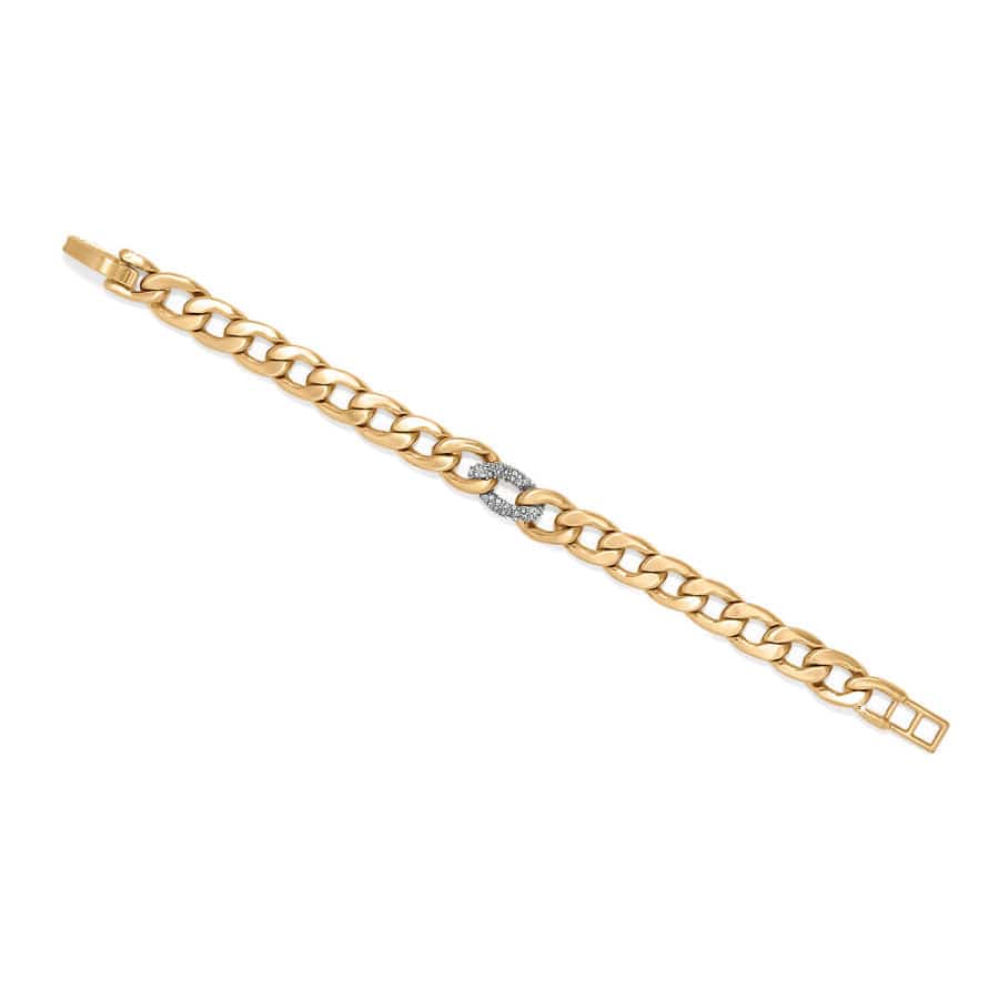 Cleo Pave Link Bracelet gold 4