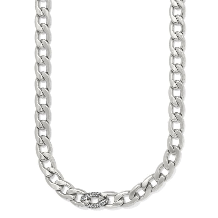 Cleo Pave Link Necklace silver 5