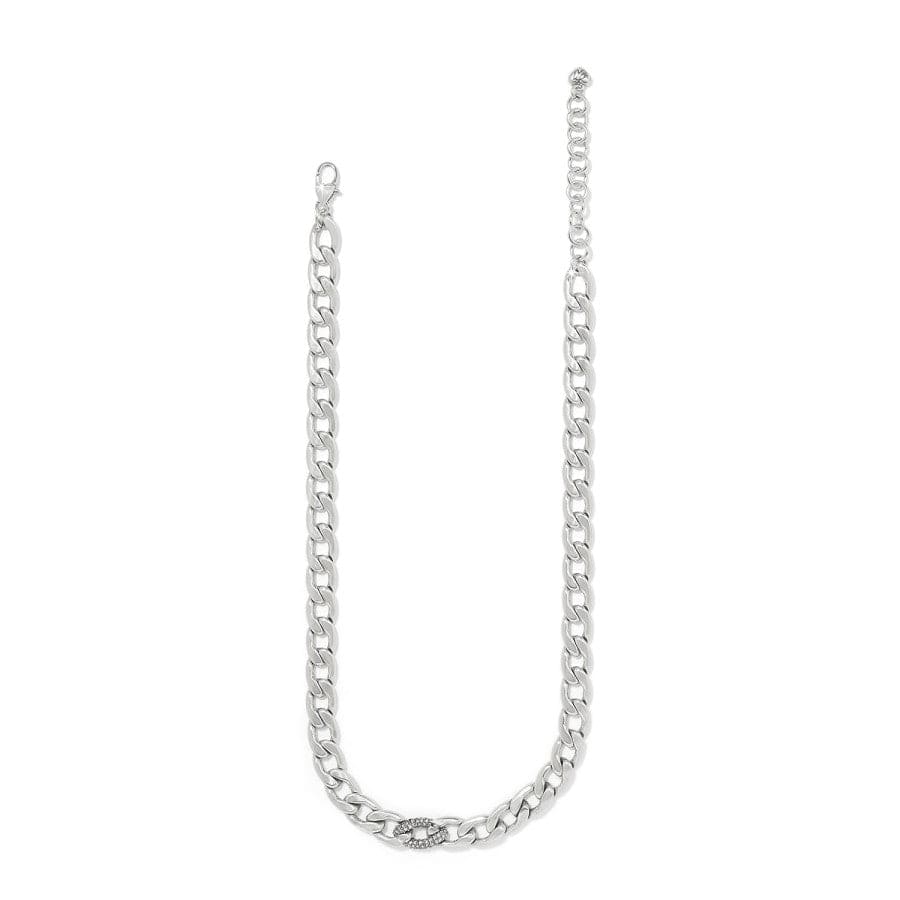 Cleo Pave Link Necklace silver 6