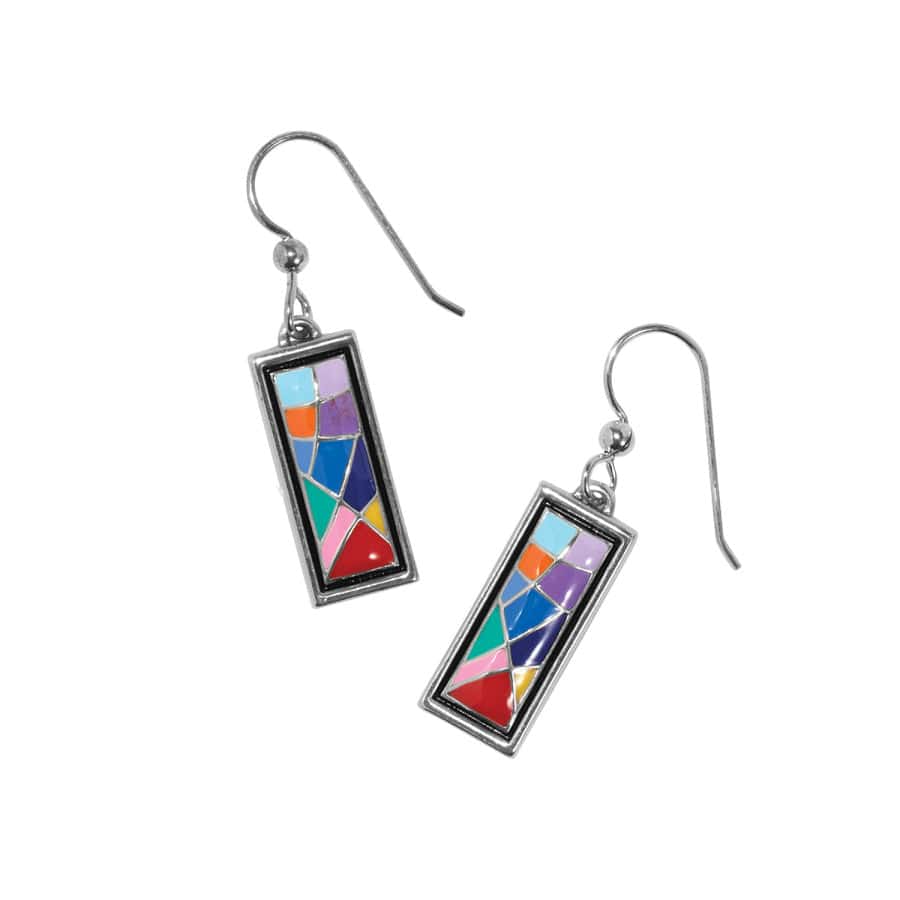 Colormix Block French Wire Earrings silver-multi 1