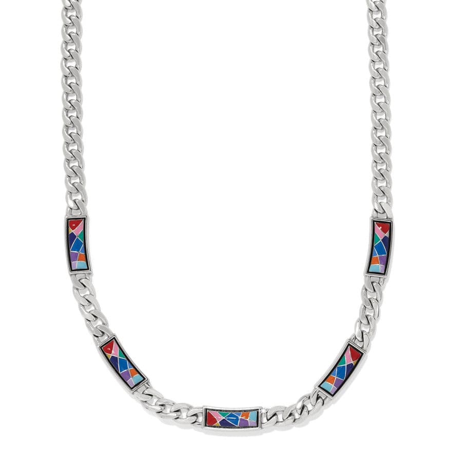 Colormix Block Necklace silver-multi 1