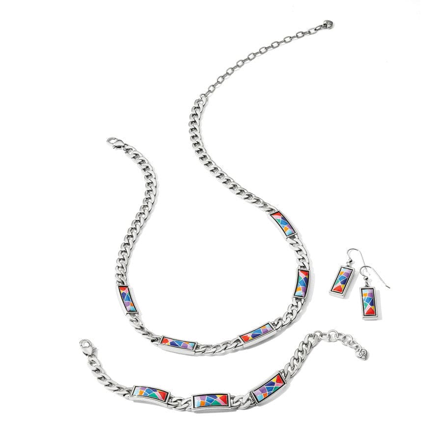 Colormix Block Necklace silver-multi 4