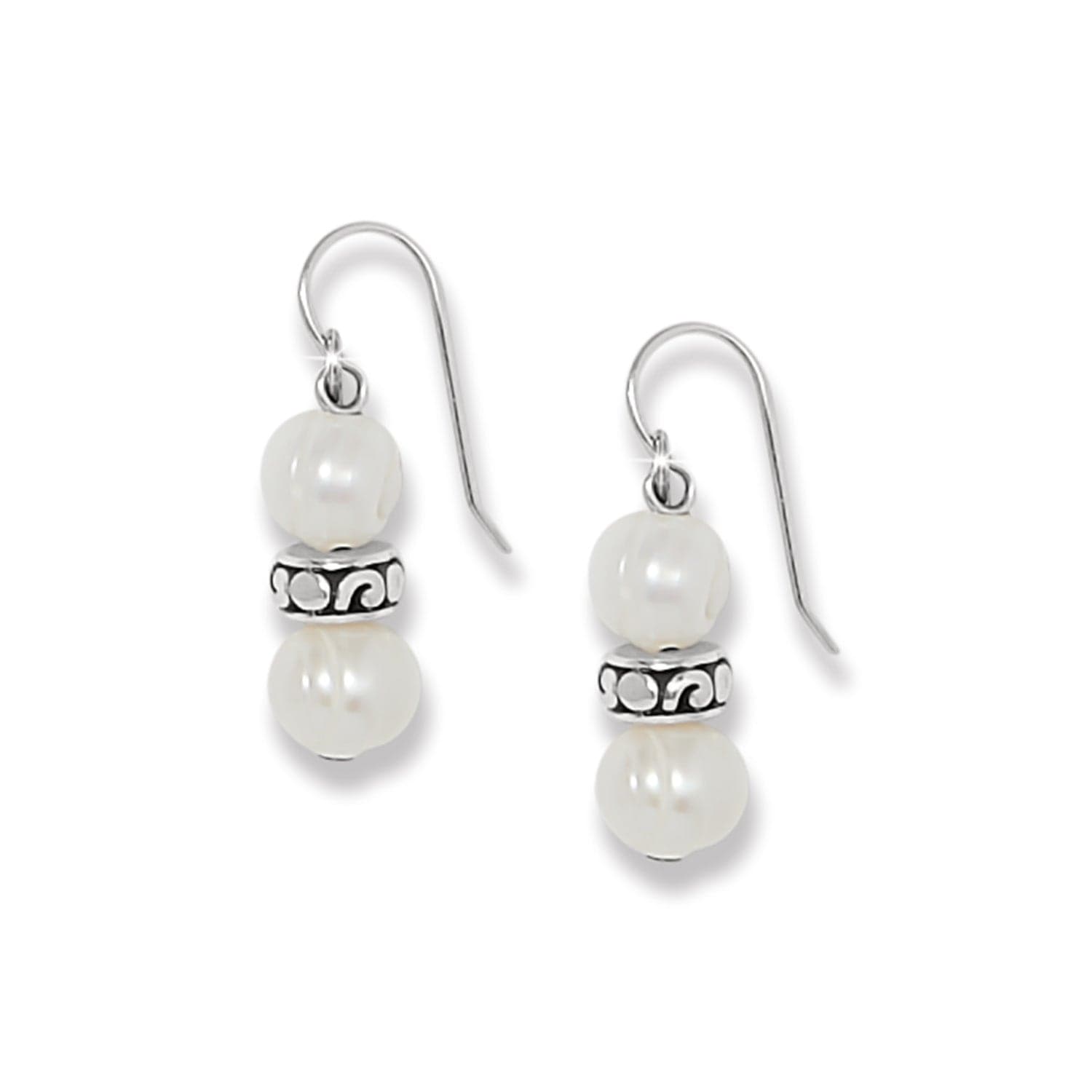 Contempo Heart Pearl French Wire Earrings silver-pearl 1