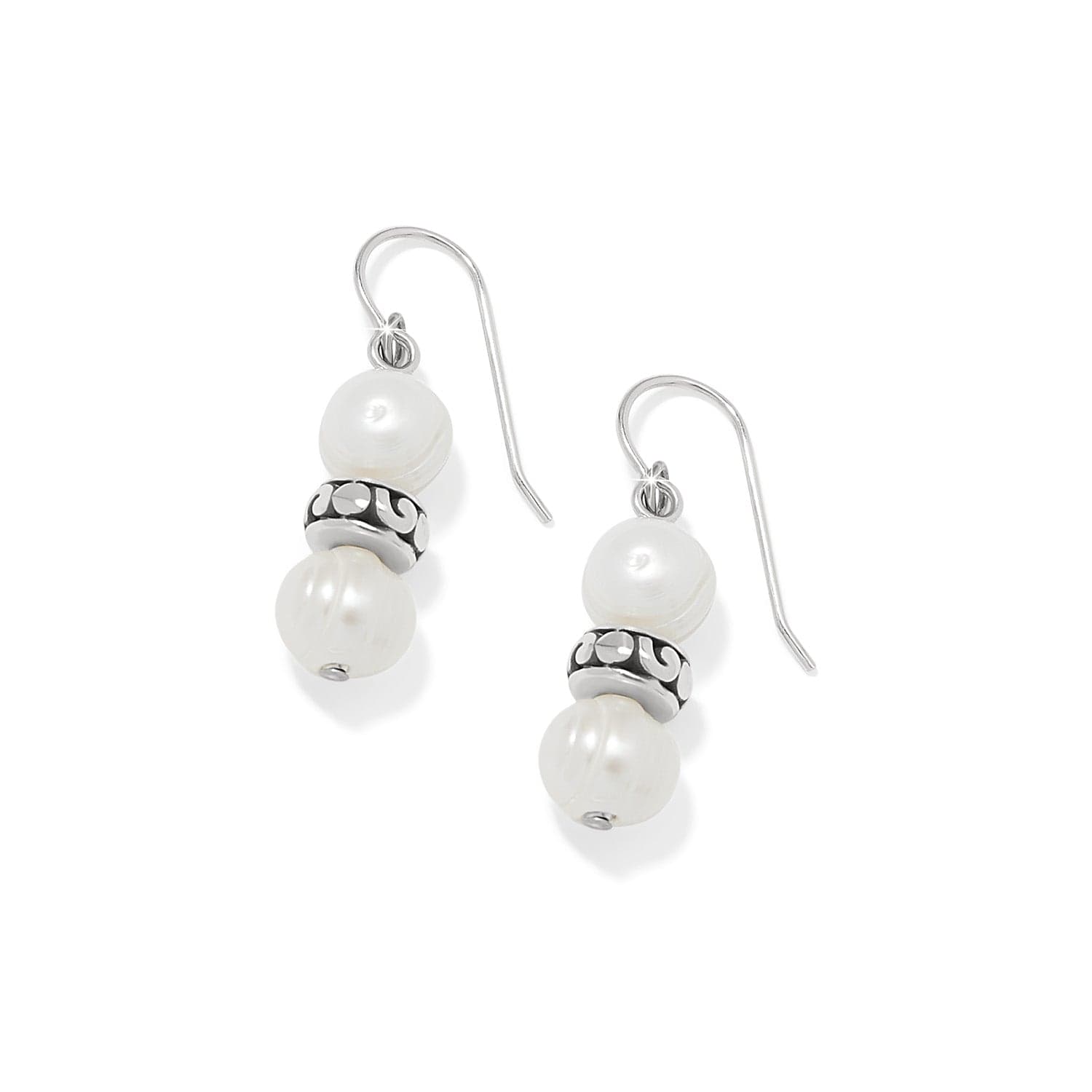 Contempo Heart Pearl French Wire Earrings silver-pearl 2