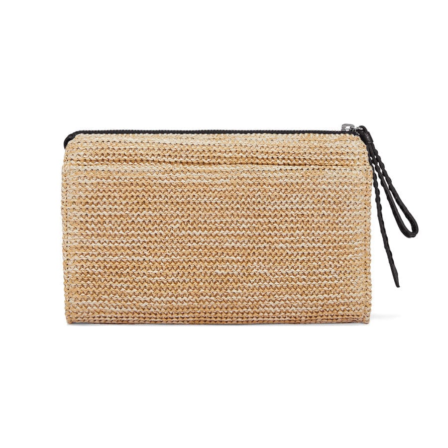 Contempo Straw Pouch in natural-black view from rear