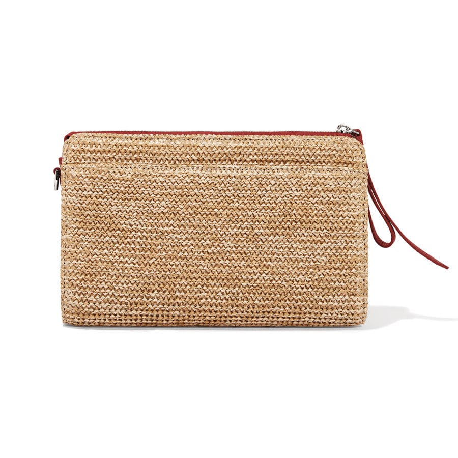 Contempo Straw Pouch in natural-poppy view from rear