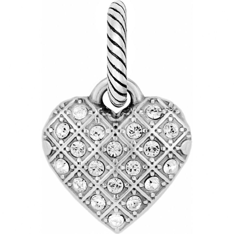 Diamond Heart Charm silver 2