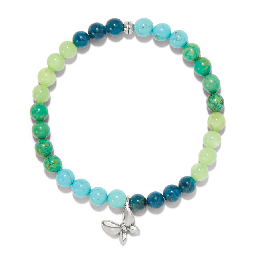 Enchanting Butterfly Stretch Bracelet silver-green 2