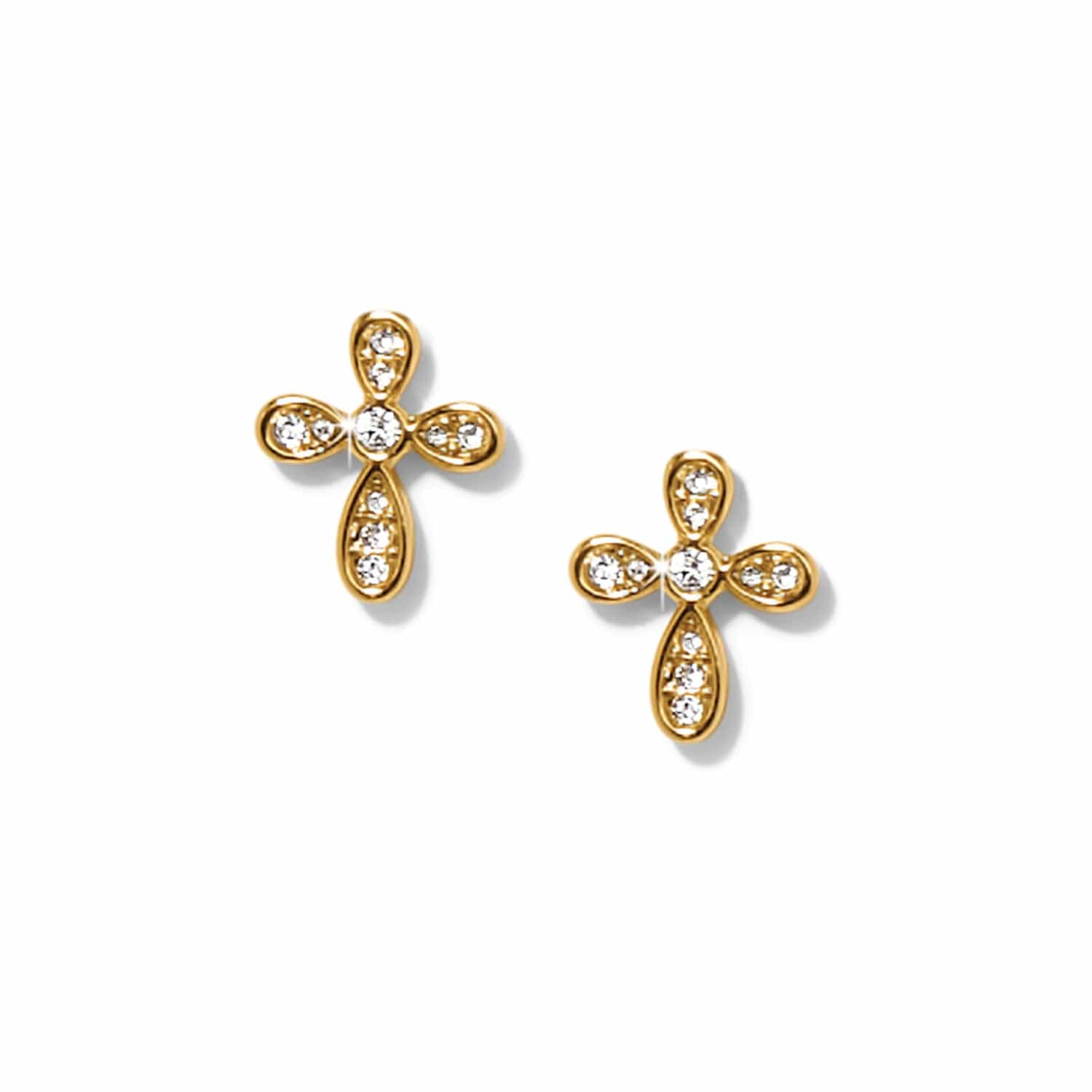 Enchanting Cross Post Earrings gold 1