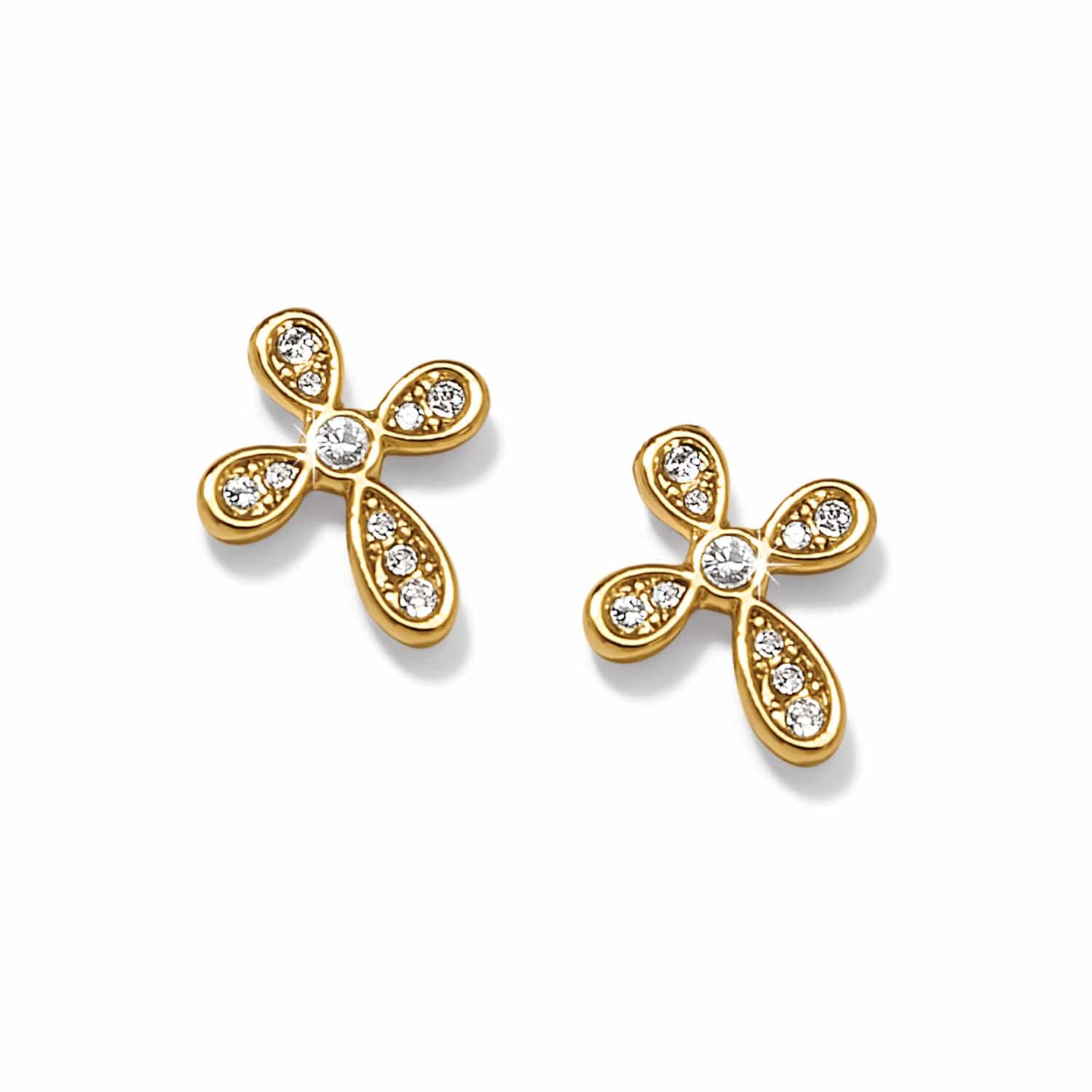 Enchanting Cross Post Earrings gold 2