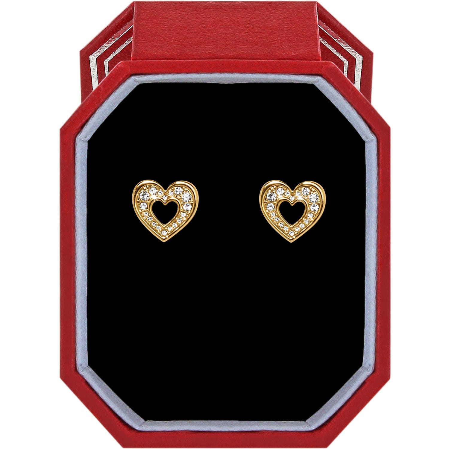 Enchanting Heart Post Earrings Gift Box gold 1