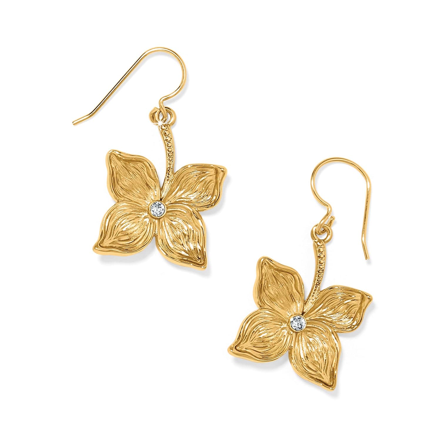 Everbloom Flower French Wire Earrings gold 1