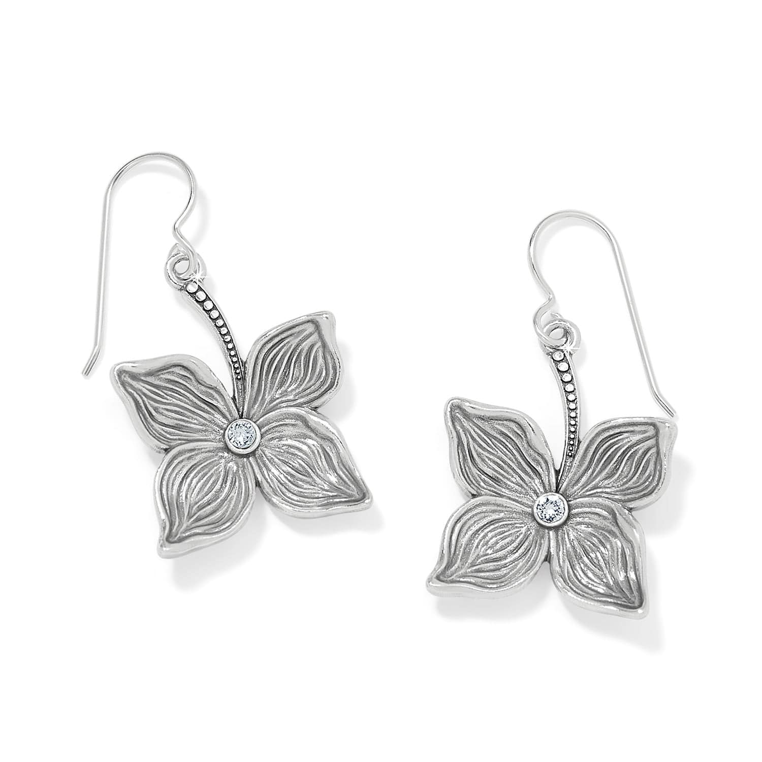 Everbloom Flower French Wire Earrings silver 3