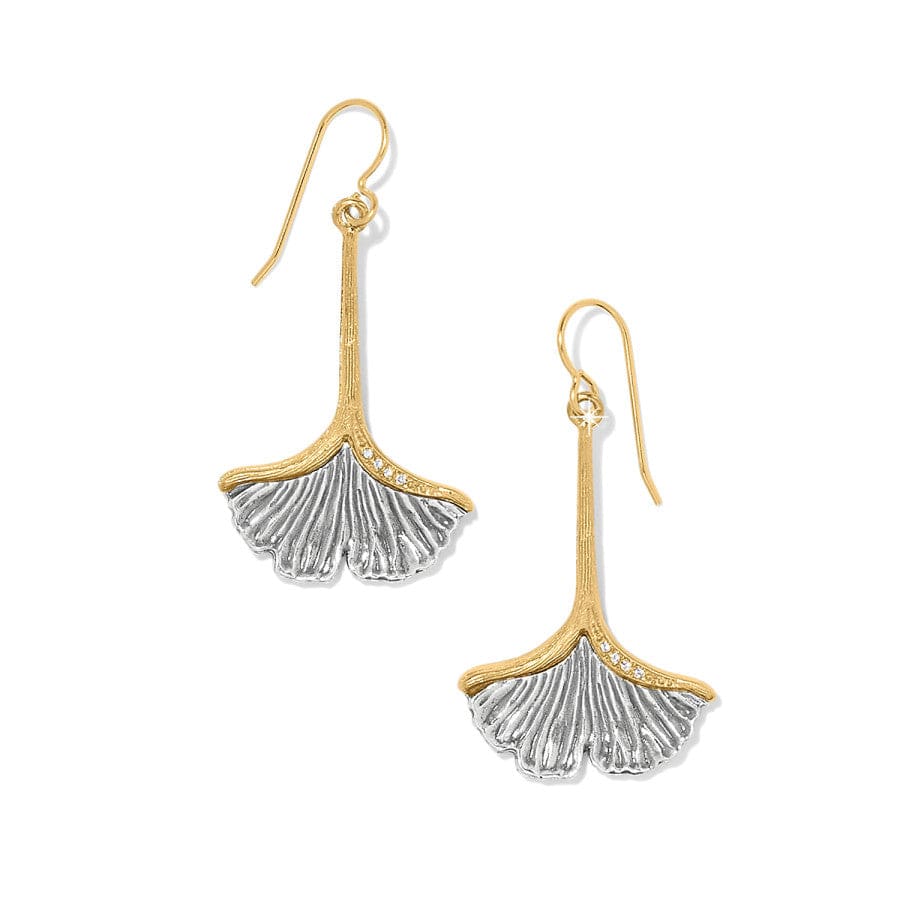 Everbloom Ginkgo French Wire Earrings silver-gold 1