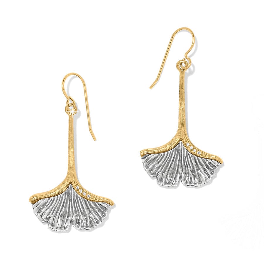 Everbloom Ginkgo French Wire Earrings silver-gold 2