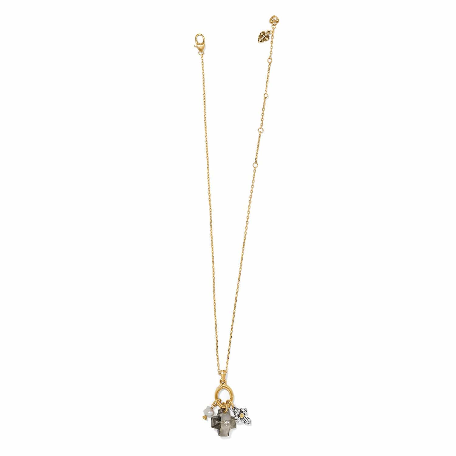 Everbloom Ginko Pearl Necklace silver-gold 3