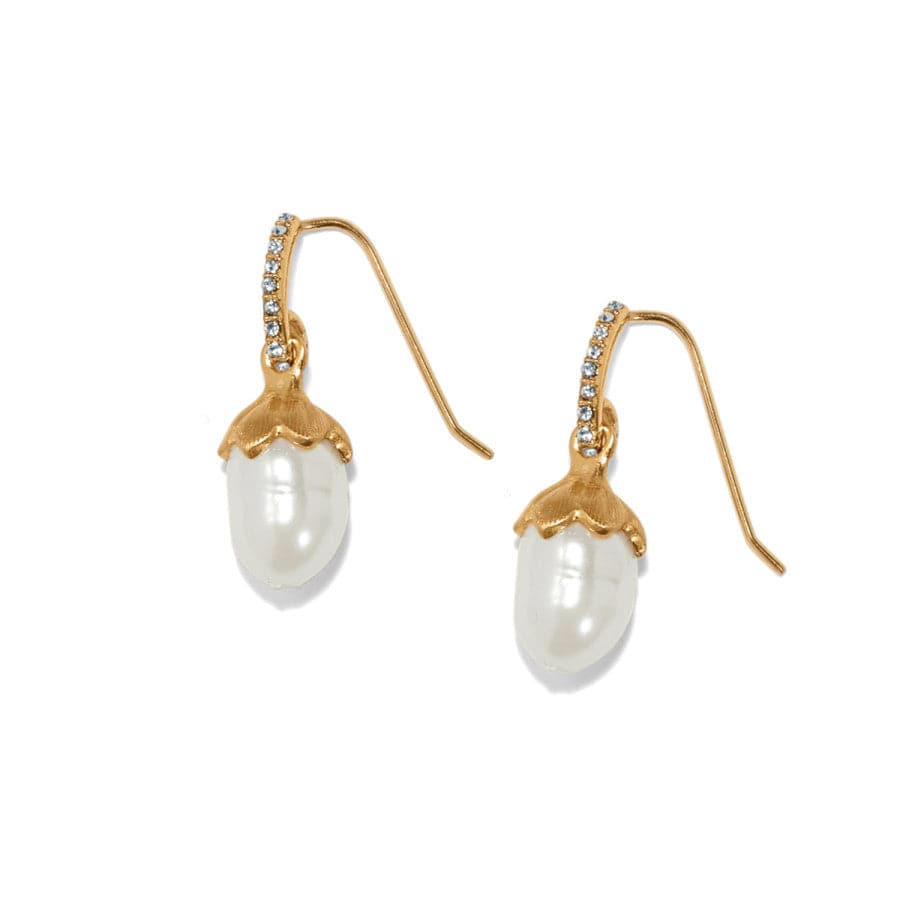 Everbloom Pearl Drop French Wire Earrings gold-pearl 1